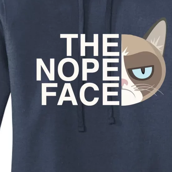 The Nope Face Funny Lazy Cat Joke Gift For Men And Women Gift Women's Pullover Hoodie