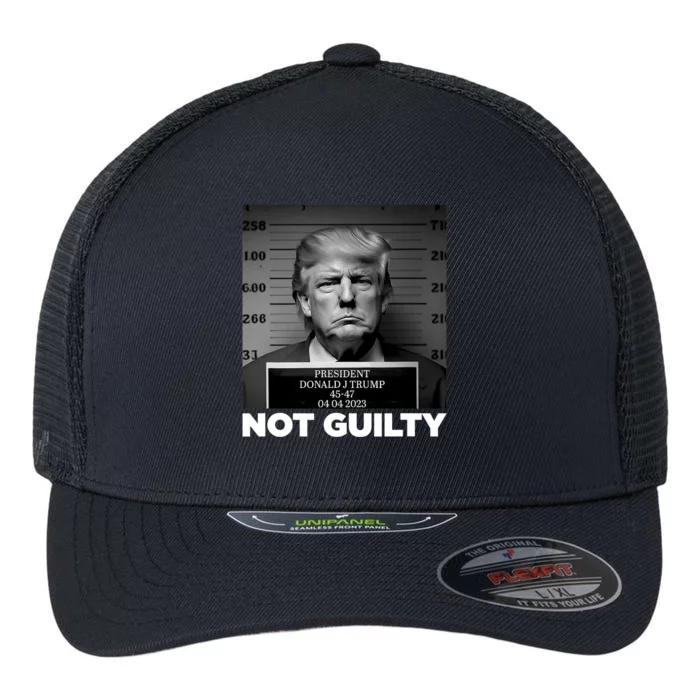 Trump Not Guilty Mug Shot Free Trump I Stand With Trump Flexfit Unipanel Trucker Cap