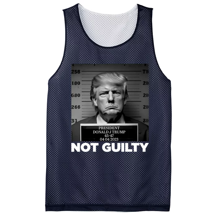 Trump Not Guilty Mug Shot Free Trump I Stand With Trump Mesh Reversible Basketball Jersey Tank