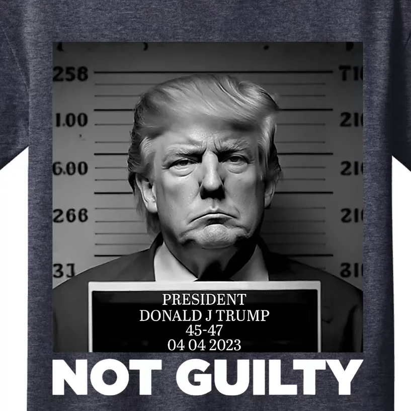 Trump Not Guilty Mug Shot Free Trump I Stand With Trump Kids T-Shirt