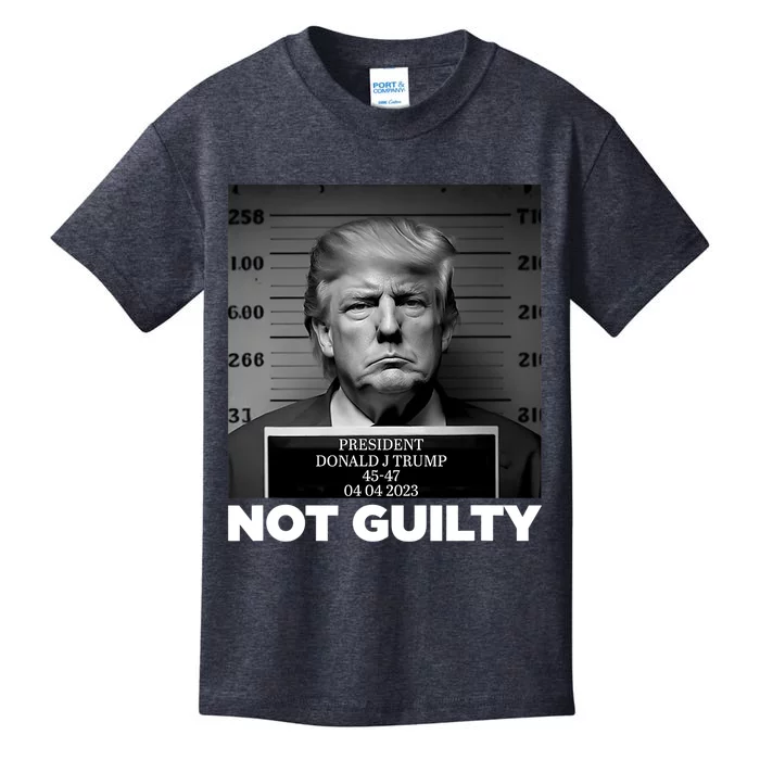 Trump Not Guilty Mug Shot Free Trump I Stand With Trump Kids T-Shirt