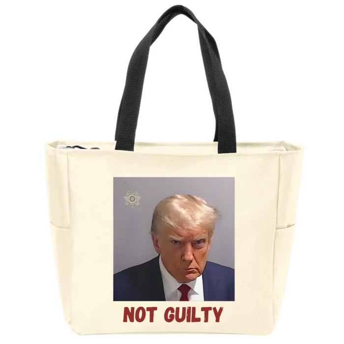 Trump Not Guilty Mugshot Zip Tote Bag