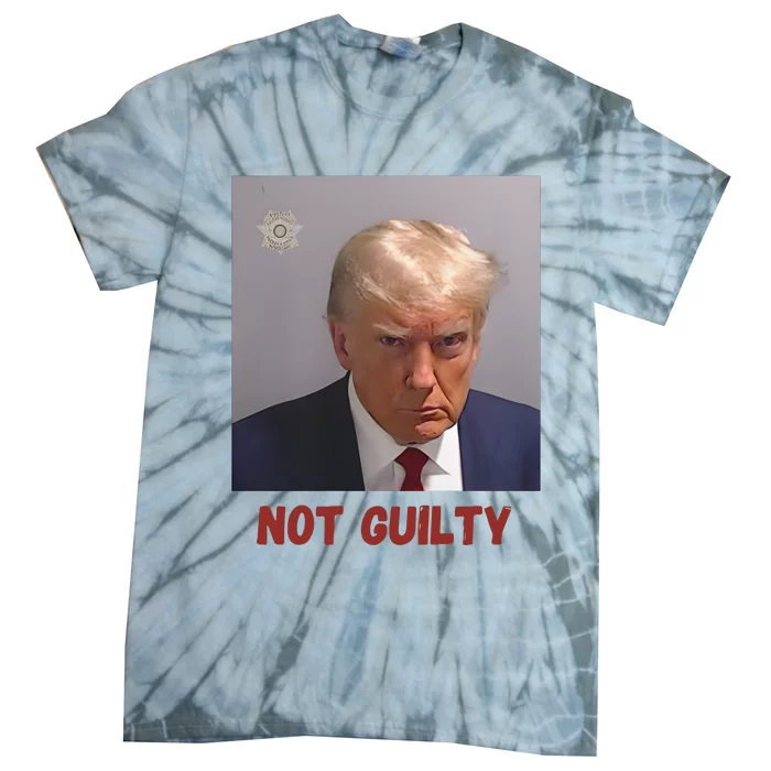 Trump Not Guilty Mugshot Tie-Dye T-Shirt