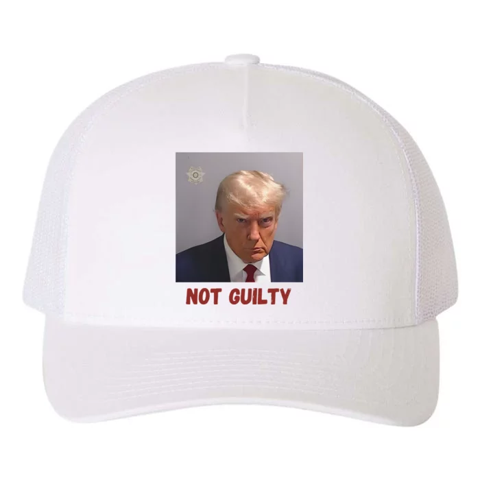 Trump Not Guilty Mugshot Yupoong Adult 5-Panel Trucker Hat