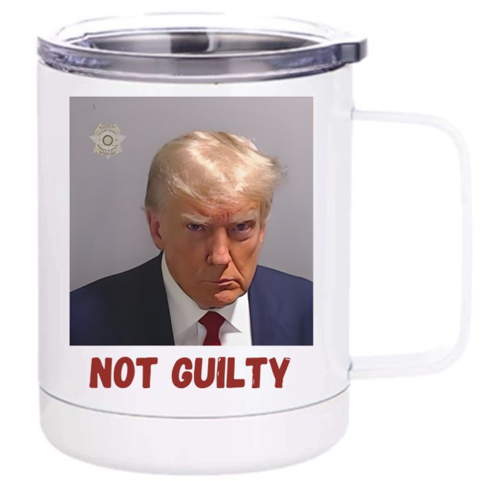 Trump Not Guilty Mugshot Front & Back 12oz Stainless Steel Tumbler Cup