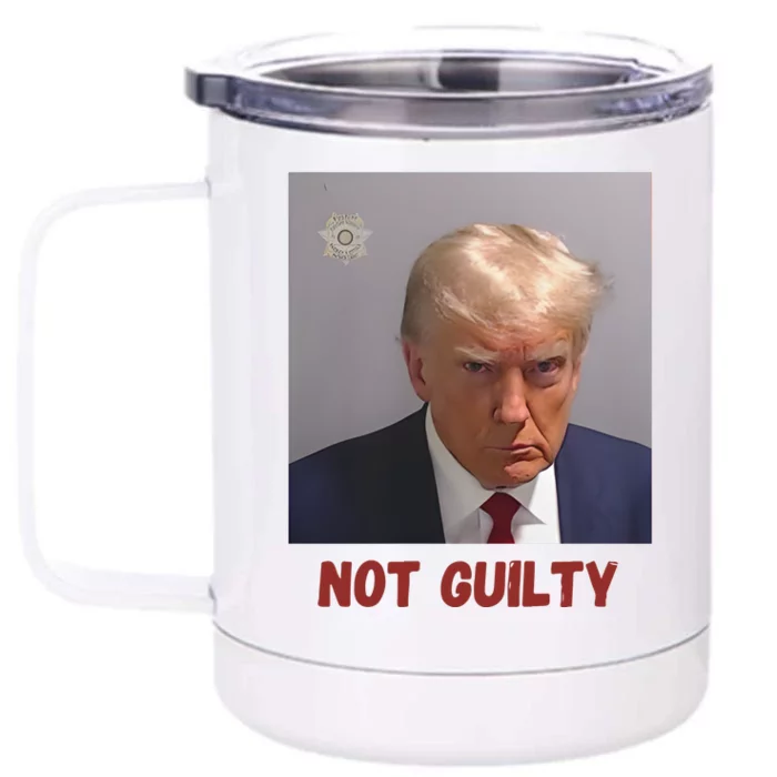 Trump Not Guilty Mugshot Front & Back 12oz Stainless Steel Tumbler Cup