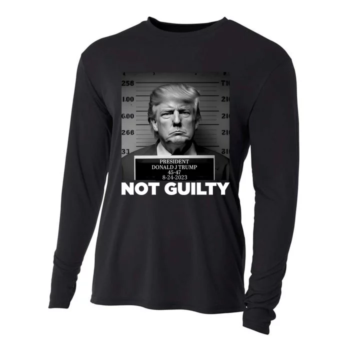 Trump not guilty Trump 2024 Mugshot Cooling Performance Long Sleeve Crew