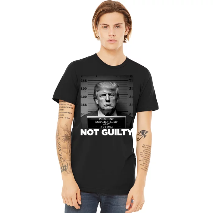 Trump not guilty Trump 2024 Mugshot Premium T-Shirt