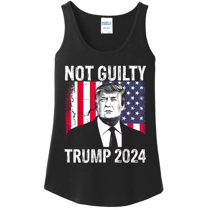 Trump Not Guilty 2024 Free Trump Ladies Essential Tank