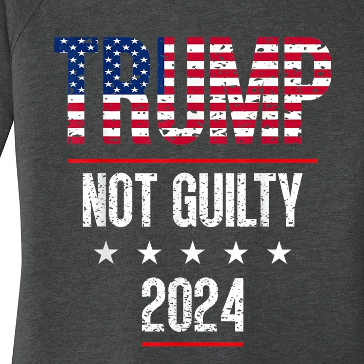 Trump Not Guilty Support Free Trump, Saying For Republicans Women's Perfect Tri Tunic Long Sleeve Shirt