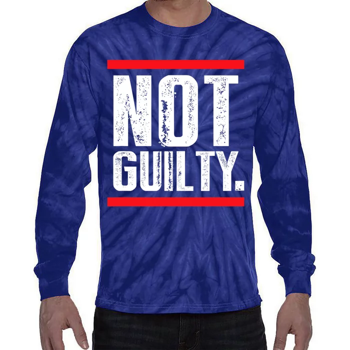 Trump Not Guilty Support Trump, Free Donald Trump Tie-Dye Long Sleeve Shirt