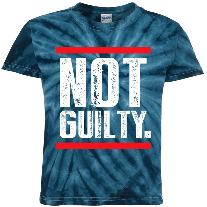 Trump Not Guilty Support Trump, Free Donald Trump Kids Tie-Dye T-Shirt