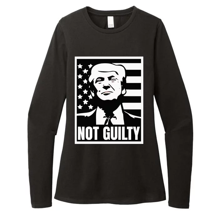 Trump Not Guilty Mugshot 2024 President Classic Womens CVC Long Sleeve Shirt