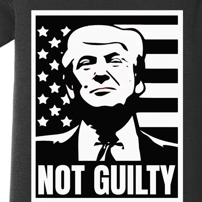 Trump Not Guilty Mugshot 2024 President Classic Baby Bodysuit