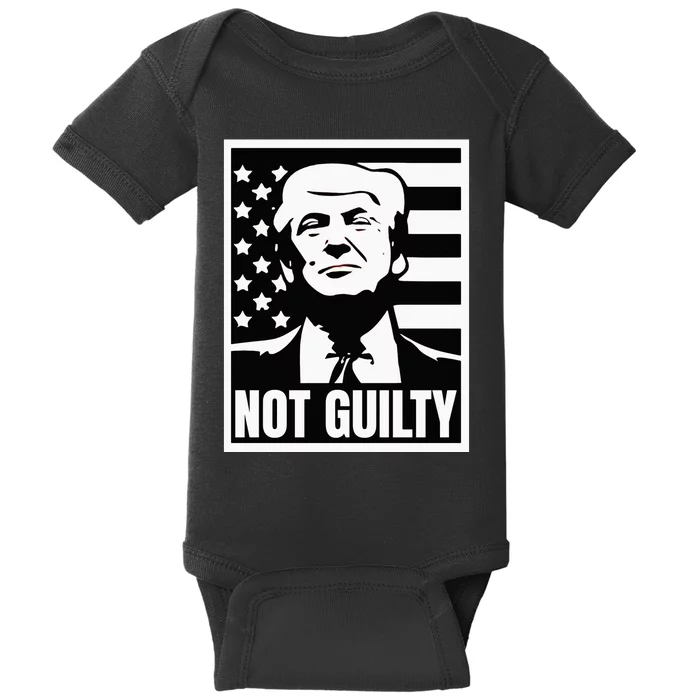 Trump Not Guilty Mugshot 2024 President Classic Baby Bodysuit