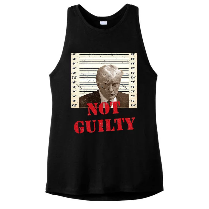 Trump Not Guilty 2024 Ladies Tri-Blend Wicking Tank