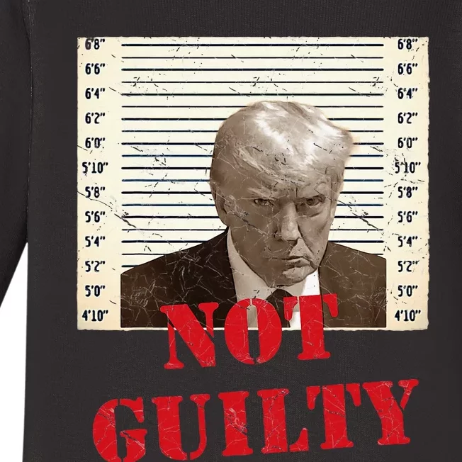 Trump Not Guilty 2024 Baby Long Sleeve Bodysuit