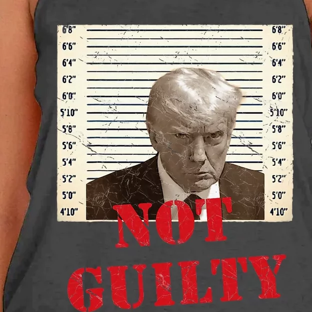 Trump Not Guilty 2024 Women's Knotted Racerback Tank