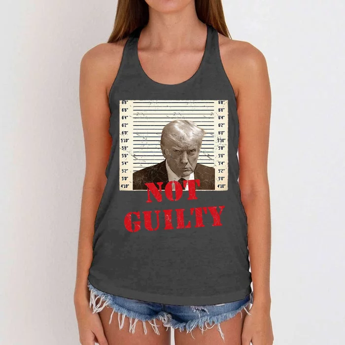 Trump Not Guilty 2024 Women's Knotted Racerback Tank