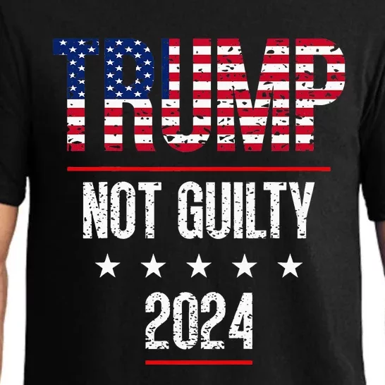 Trump Not Guilty Support Free Trump Saying For Republicans Pajama Set