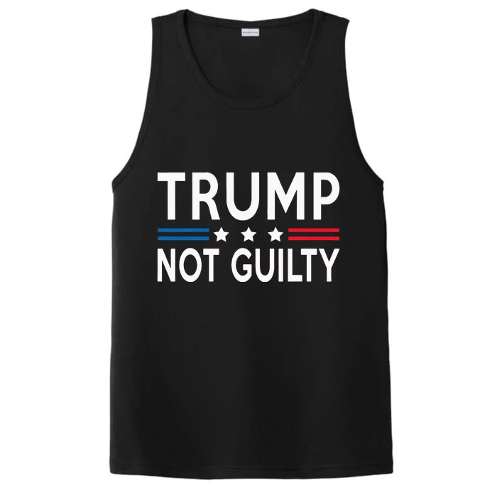 trump not guilty Performance Tank