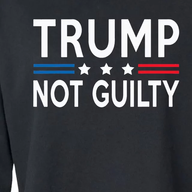 trump not guilty Cropped Pullover Crew