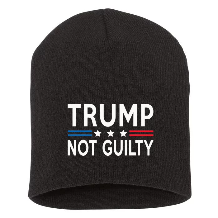 trump not guilty Short Acrylic Beanie