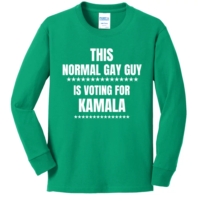 This Normal Gay Guy Voting For Kamala Harris President Kids Long Sleeve Shirt