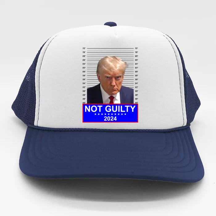 Trump Not Guilty Mugshot 2024 Election Trucker Hat