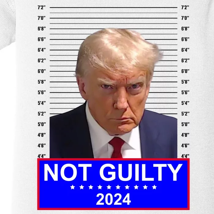 Trump Not Guilty Mugshot 2024 Election Baby Bodysuit