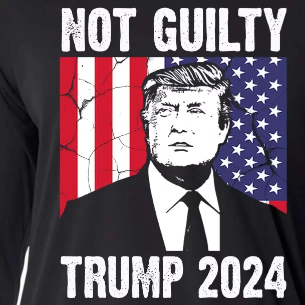 Trump Not Guilty 2024 Free Trump Usa Election Cooling Performance Long Sleeve Crew