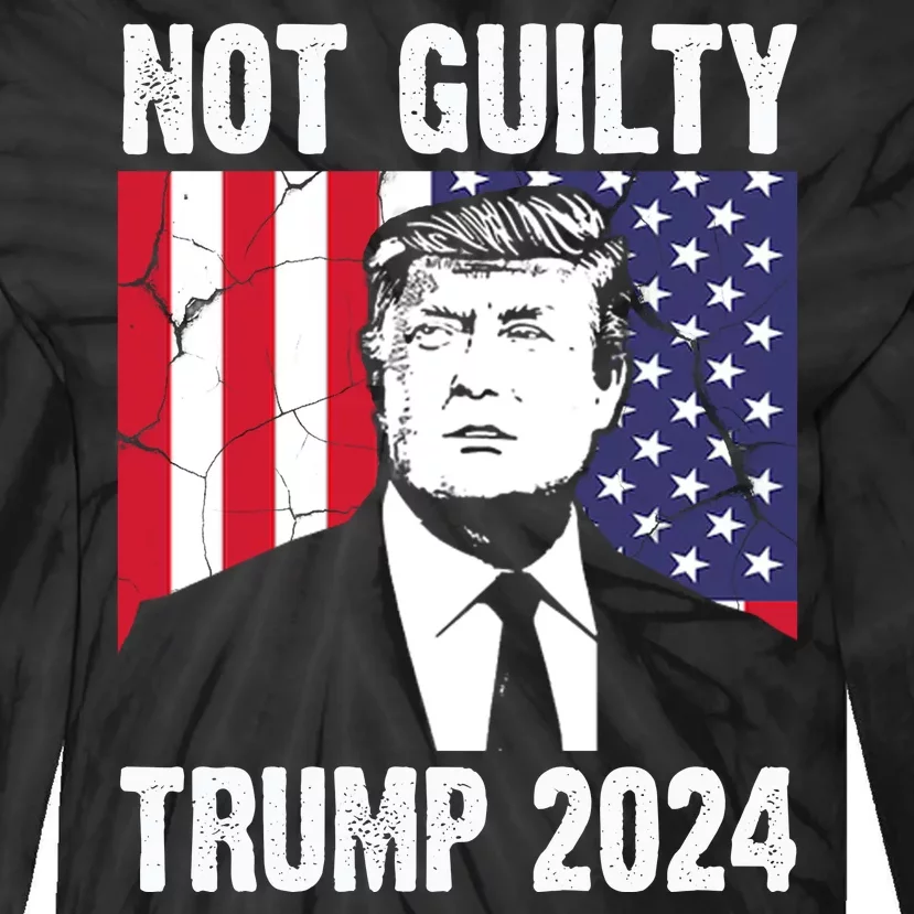 Trump Not Guilty 2024 Free Trump Usa Election Tie-Dye Long Sleeve Shirt