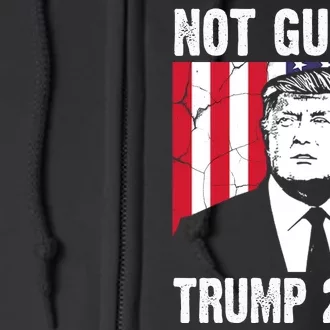 Trump Not Guilty 2024 Free Trump Usa Election Full Zip Hoodie