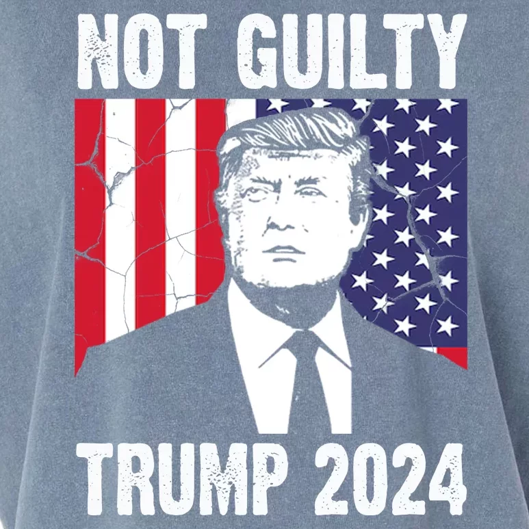 Trump Not Guilty 2024 Free Trump Usa Election Garment-Dyed Women's Muscle Tee