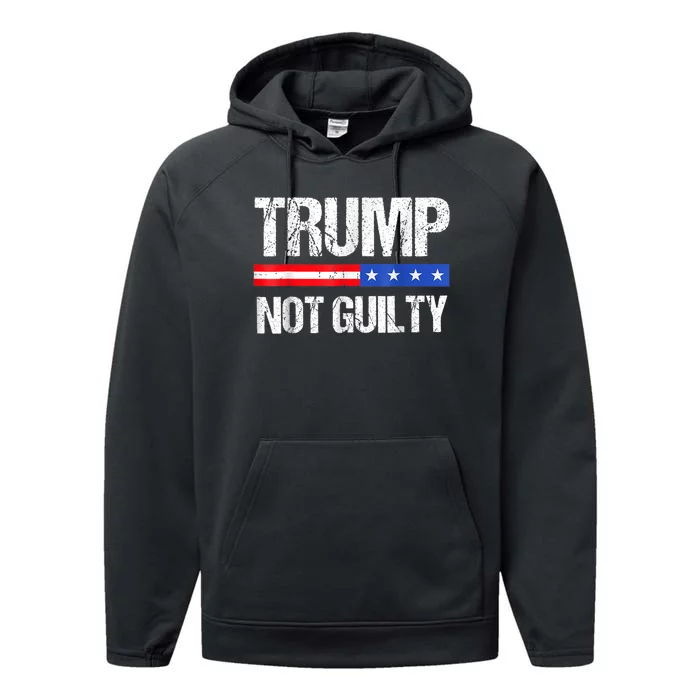 Trump Not Guilty, Trump Campaign Performance Fleece Hoodie