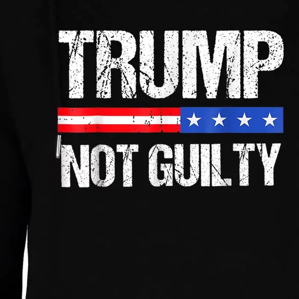 Trump Not Guilty, Trump Campaign Womens Funnel Neck Pullover Hood