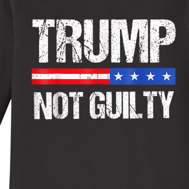 Trump Not Guilty, Trump Campaign Baby Long Sleeve Bodysuit