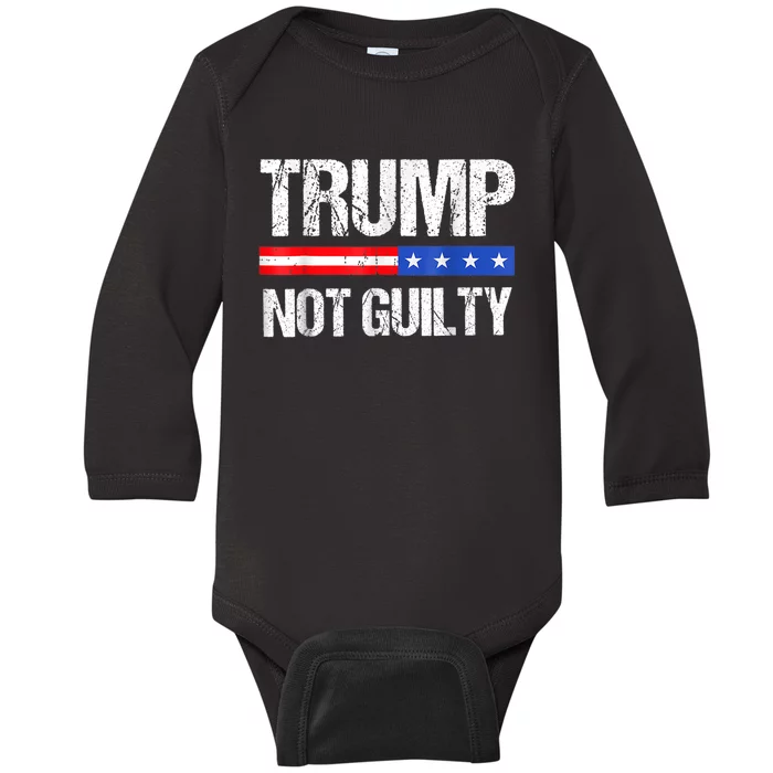 Trump Not Guilty, Trump Campaign Baby Long Sleeve Bodysuit