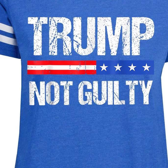 Trump Not Guilty, Trump Campaign Enza Ladies Jersey Football T-Shirt