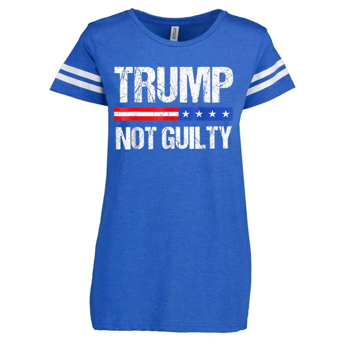 Trump Not Guilty, Trump Campaign Enza Ladies Jersey Football T-Shirt