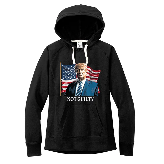 Trump Not Guilty Women's Fleece Hoodie