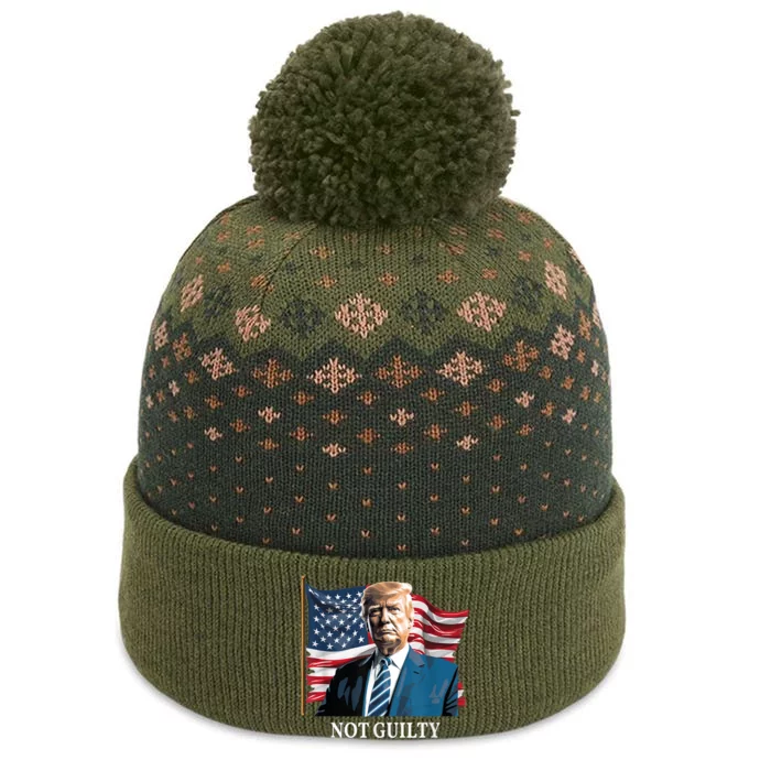 Trump Not Guilty The Baniff Cuffed Pom Beanie