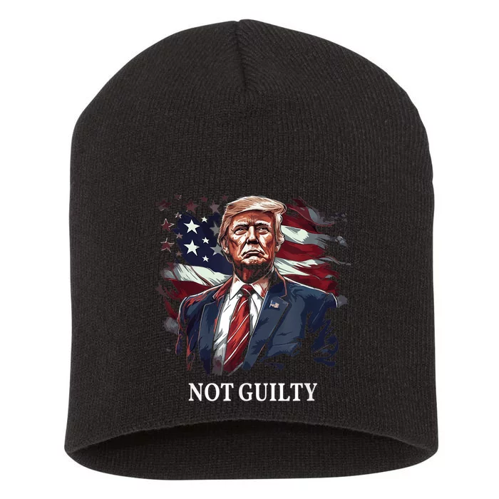 Trump Not Guilty Short Acrylic Beanie