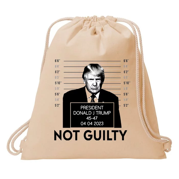 Trump Not Guilty Drawstring Bag