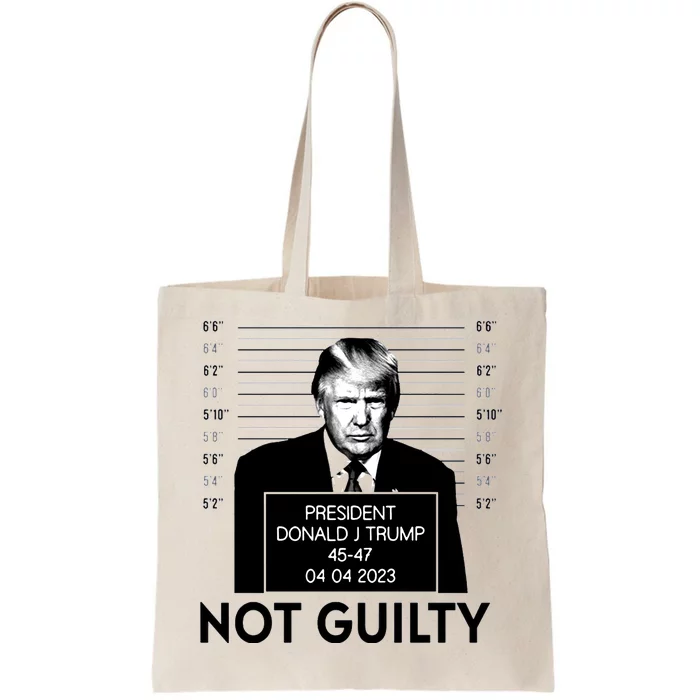 Trump Not Guilty Tote Bag