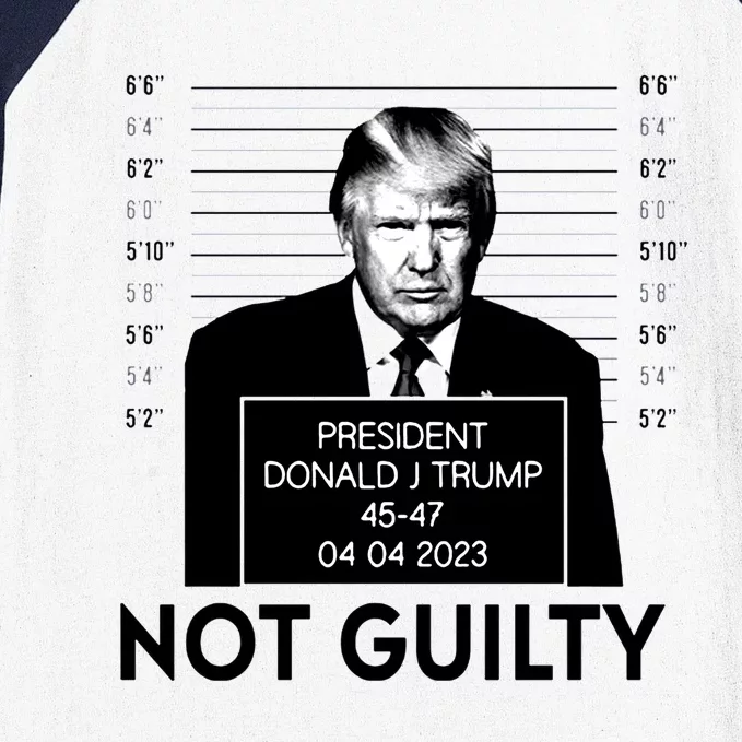 Trump Not Guilty Baseball Sleeve Shirt