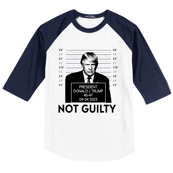 Trump Not Guilty Baseball Sleeve Shirt