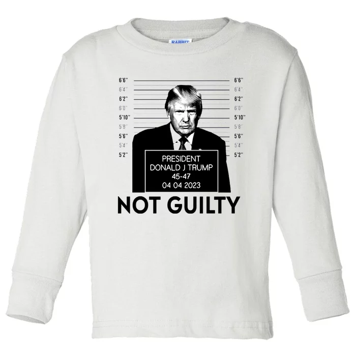 Trump Not Guilty Toddler Long Sleeve Shirt