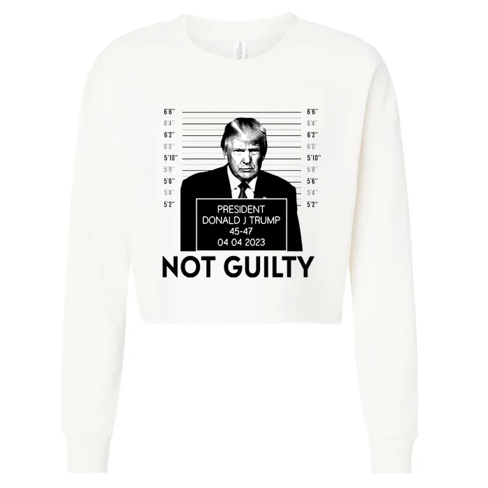 Trump Not Guilty Cropped Pullover Crew