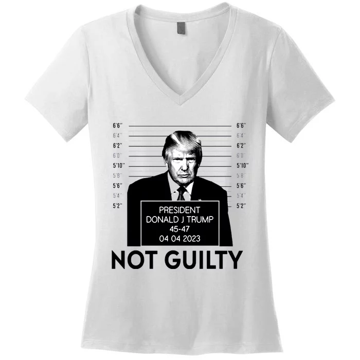 Trump Not Guilty Women's V-Neck T-Shirt